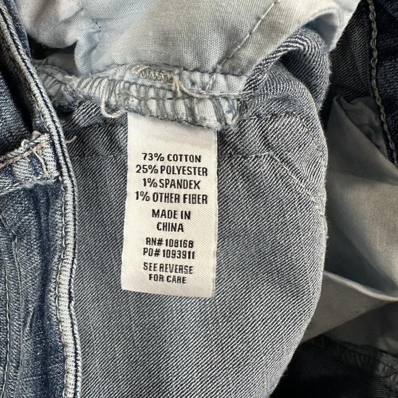 RSQ Jeans Girls 12 Blue Denim Flared Leg Stretch Distressed Y2K Grunge - Picture 5 of 12